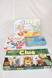Board Game Lot: Life, Twister, Time Shock, Clue