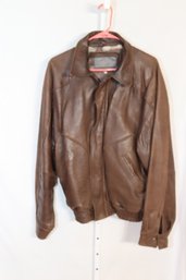Brown Leather Lord & Taylor Jacket Sz. L (V-24)