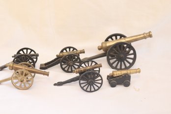 6 Vintage Toy Miniature Cannons (C-6)