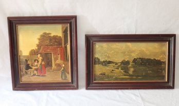 Pair Of Framed Victorian Pictures (P-18)