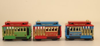 3 Smith Novelty Co San Francisco Cable Car Friction Toy Powell & Hyde Streets