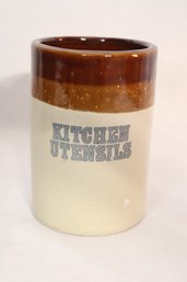 Vintage Kitchen Utensils Stoneware Crock Jar Canister (I-3)