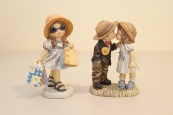 Goebel Kim Anderson Figurines I Love You & Shopping (C-37)