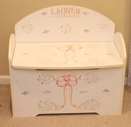 Painted Toy Storage Chest Lauren