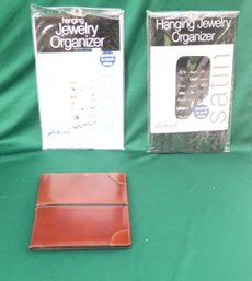 Hanging Jewelry Organizers And Leather Portfolio (H-60)