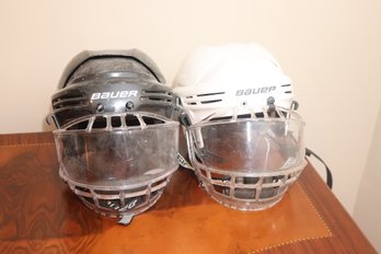 Pair Of Bauer Hockey Helmets (F-12)