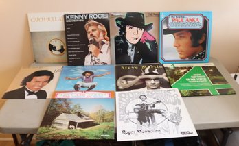 Vinyl Record Lot: Kenny Rogers, Julio Iglesias, Paul Anka, Steve Martin, & More! (R-75)