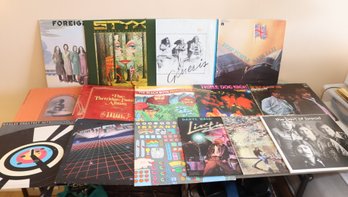 Vintage Vinyl Record Lot Foreigner, STYX, Eagles, Three Dog Night, Genesis & More! (R-80)