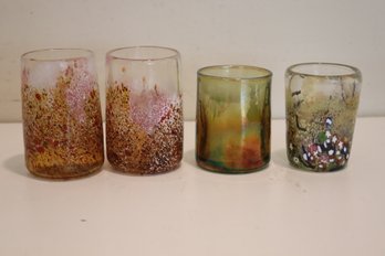Cool Bar Glasses Or Votive Candle Holders (M-20)