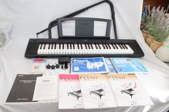 YAMAHA Piaggero Np-31 76-Key Electronic Piano Keyboard Black W/ Stand & Extras