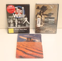 Rock. & Roll DVD's The Who, US Joshua Tree, & Led Zeplin (F-21)