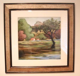 Framed N. GREGORY LANDSCAPE PAINTING. (H-78)