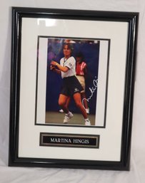 Framed Signed Martina Hingis Tennis Autographed 8x10 Picture. (R-80)