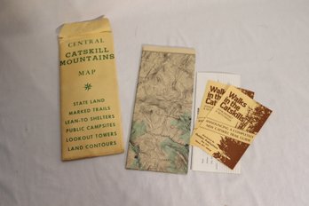 Vintage Central Catskill Mountains Map (I-32)