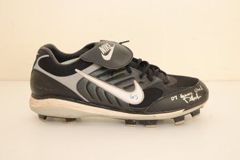Philip Hughes Autographed 2007 Game Used Cleat # 65 New York Yankees W/ COA (TL-9)