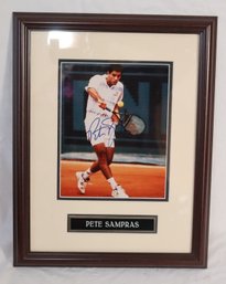 Framed Pete Sampras Signed Photograph Autograph Tennis (R-84)