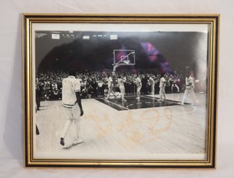 Signed Willis Reed Photograph Walking Onto The Court Prior To Game 7 Of The 1970 Finals