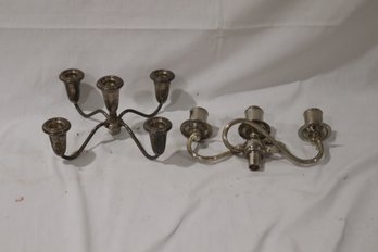 Sterling Silver Candlestick Candelabra Toppers