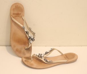 Cenedella Italia Capri Jeweled Sandals Size 37 1/2