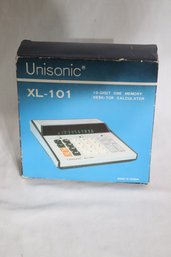 New In Box Vintage Unisonic XL-101 Desktop Calculator