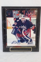 Signed Framed Mike Richter 8x10 Photograph W/ COA Autographed (R-89)