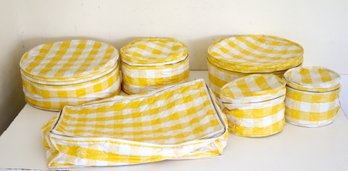 Vintage Quilted Zipping China Protective Cases (J-5)