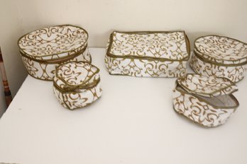 Vintage Quilted Zipping China Protective Cases (J-7)