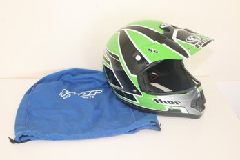 Thor Motorcycle Helmet Kevlar Mixed MX Offroad Helmet Hi-Viz Green Sz XL