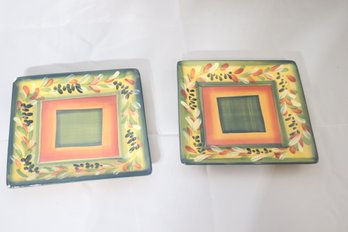 Pair Of Square Serving Platters   (H-13)