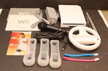 WII Video Game Console Bundle Lot W/ Extras  (G-48)