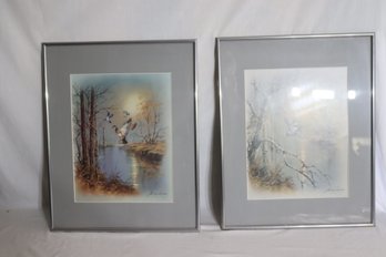 Framed Andres Capinas Waterfowl Artwork Ducks (I-67)