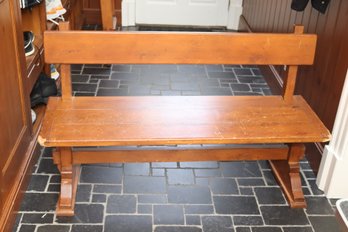 Wooden Country Farmhouse Bench (B-11)