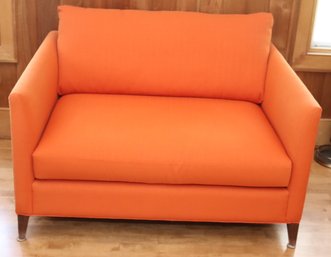 Crate & Barrel Oversized Orange Arm Chair (B-12)