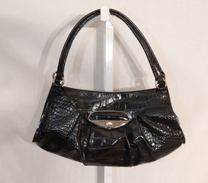 Furla Black Leather Tote Purse Handbag