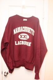 UMASS University Of Massachusetts XXL Lacrosse Sweatshirt By Lee Size XL (C-20)