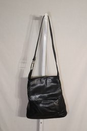 By Sharif  Black Leather Tote Purse Handbag (I-73)