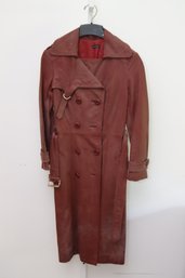 Vintage Leather Overcoat