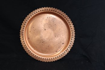 Vintage Copper Platter (J-52)