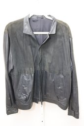 Black Leather And Suede Jacket (C-51)