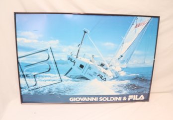 Giovanni Soldini & Fila Framed Poster (L-8)