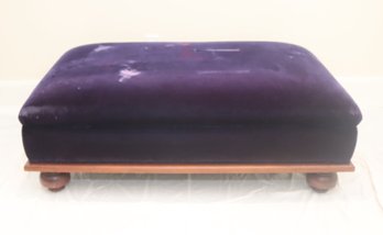 Purple Velvet Ralph Lauren Fairfax Ottoman (L-9)
