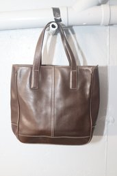Coach Brown Leather Tote Bag (H-27)