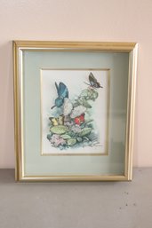 Framed Butterfly Artwork Signed (T-25)