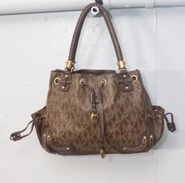 Michael Kors Monogram Canvas And Leather Tote Bag (H-31)