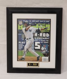 Framed Signed Alex Rodriguez Autographed A-Rod Beckett Magazine With COA
