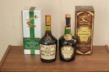 2 Vintage Bottles Of Hennessy Cognac (F-4)