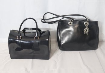 Pair Of Black Handbags- Roots And