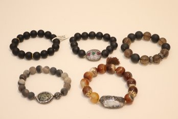 5 Beaded Bracelets (H-48)