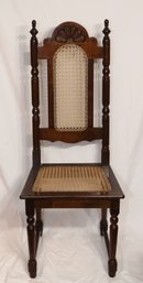 Vintage Wicker Rattan Seat And Back Wooden Chair Moveis Treml Made In Brazil Chair (T-4)