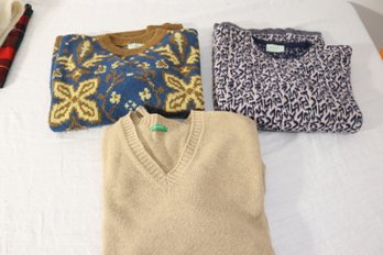 3 Benetton Sweaters (C-64)